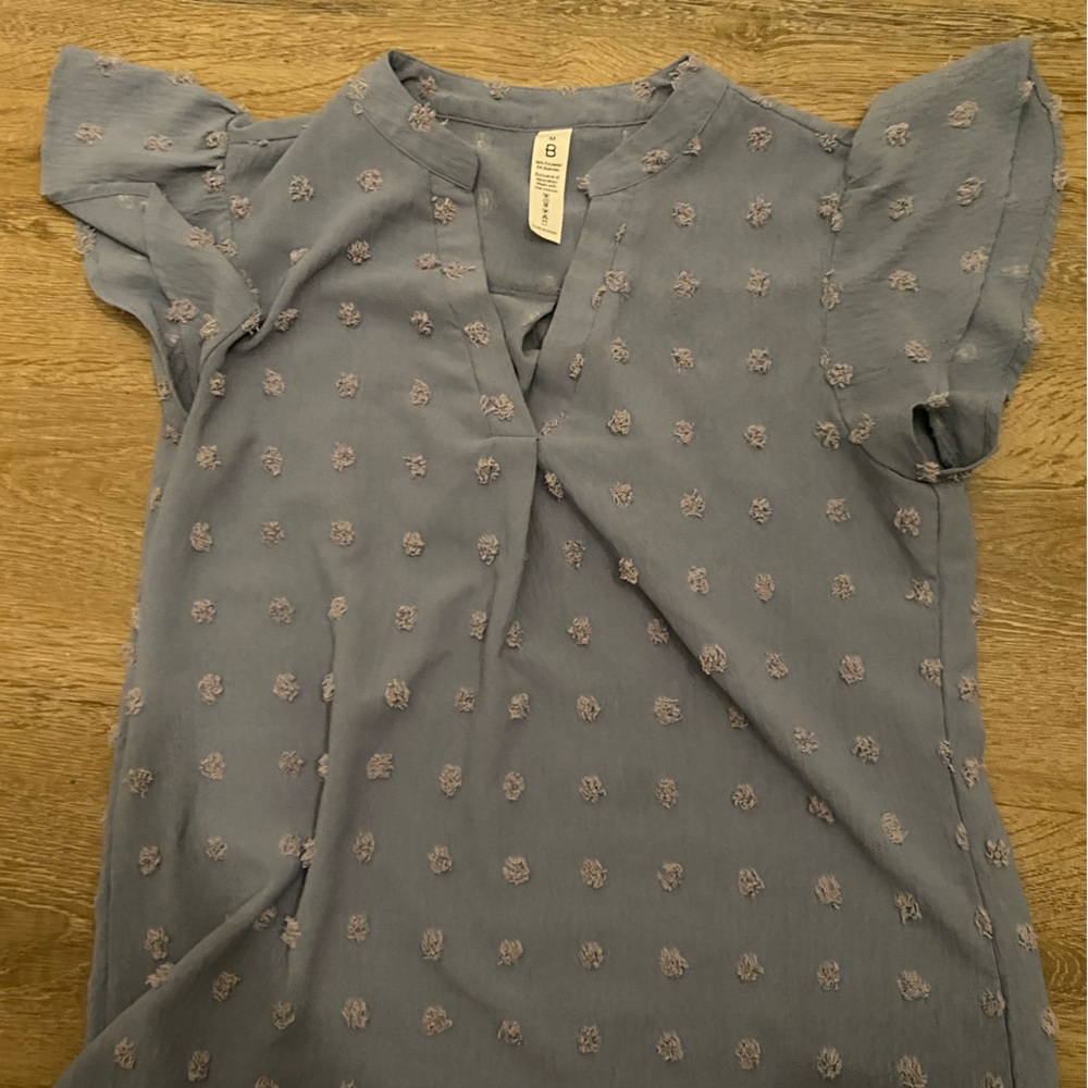 Chic Blue Floral Blouse